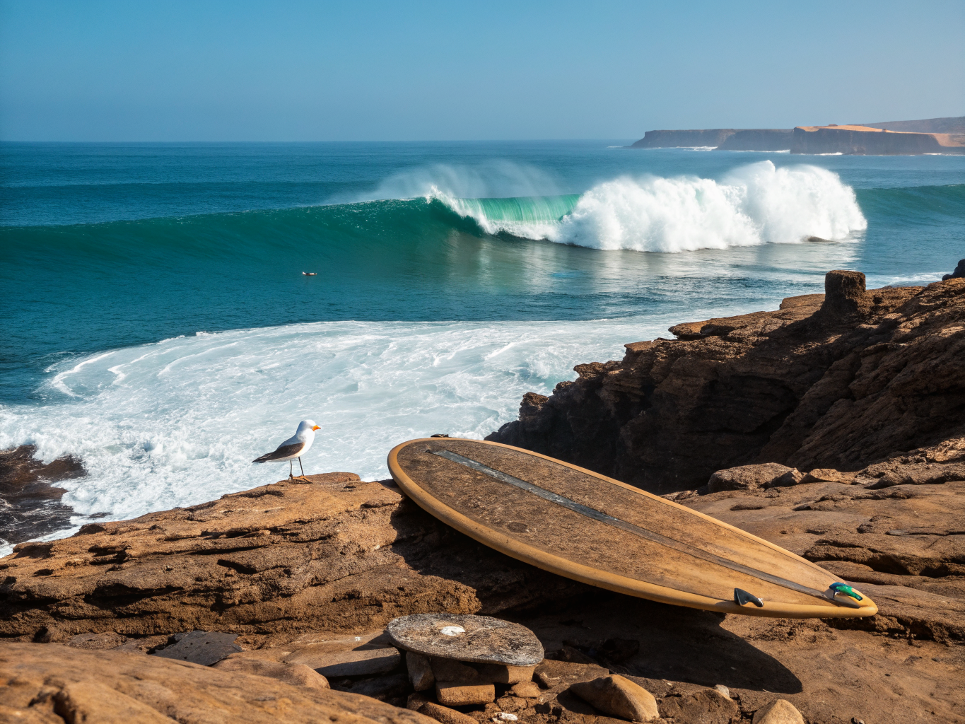 Cinematic view of Anchor Point waves in Taghazout